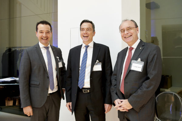 Mag. Gerald Loacker, Sozialsprecher, NEOS, DI Christian Lückl, Leiter Betriebliche Vorsorge, s Versicherung, Dr. Josef Sattler, Vorsitzender des Verwaltungsausschusses des Wohlfahrtsfonds der Ärztekammer für Niederösterreich