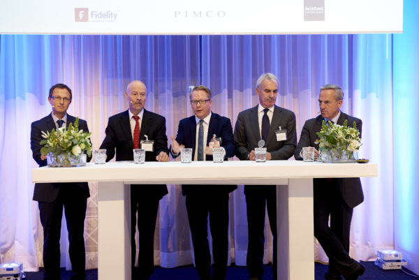 Podiumsdiskussion mit DI Wolfgang Herold, FMA, Christian Kaufmann, Bernische Lehrerversicherungskasse,  Dr. Steffen Gehring, Südwestmetall, Dr. Wolfgang Huber, Bonus Pensions- und Vorsorgekasse, Dr. Adam Lessing, Fidelity International