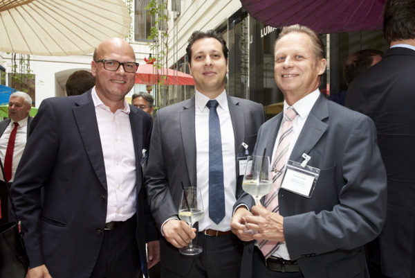 Mag. Thomas Odehnal, Union Investment, Mag. (FH) Achim Motamedi und Christian Huber, UNIQA Versicherung