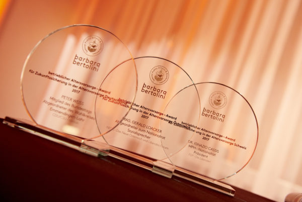 Im Zuge des Gala-Abends wurde der Altervorsorge Award 2017 an drei Politiker vergeben