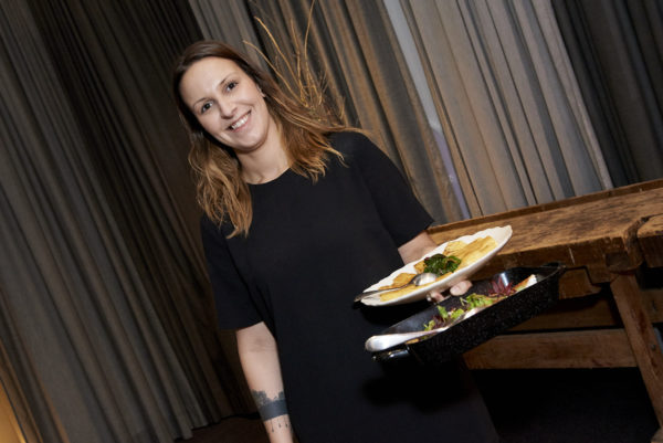 Katharina Proyer von der Labstelle wie immer bestens gelaunt