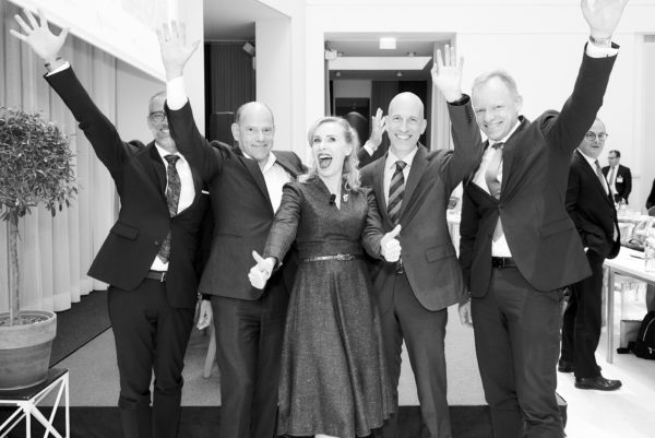 Mag. Thomas Wondrak, Dr. Hartwig Sorger, Vorstand der Valida Vorsorge Management, Barbara Bertolini, Univ.-Prof. Martin Kocher, Wissenschaftlicher Direktor IHS-Institut, Prof. Dr. Clemens Fuest, Präsident des ifo Instituts München