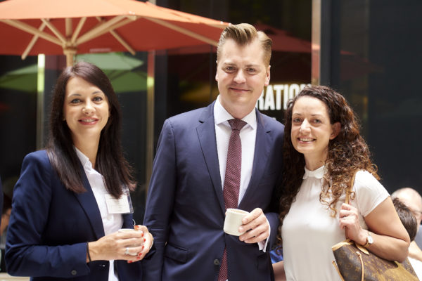 Anastassia Göringer und Marco Seminerio, beide MainFirst und Wiebke Kuhne, Golding Capital Partners