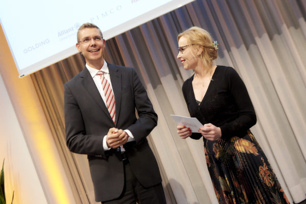 Thomas Brose, Quoniam Asset Management mit Barbara Bertolini bei der Anmoderation