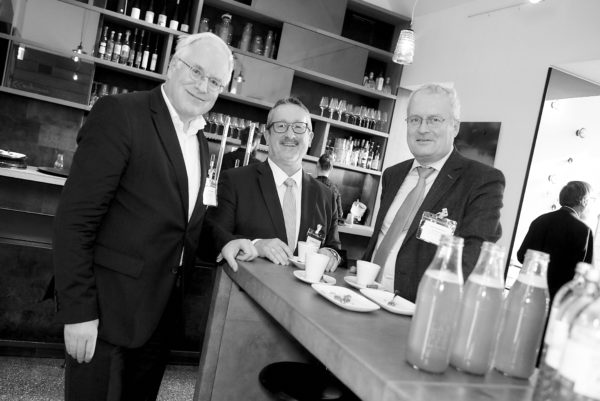 Dr. Johannes Ziegelbecker, Bundespensionskasse AG und PensionsEurope, Dr. Georg Thurnes und Klaus Stiefermann, beide aba-Arbeitsgemeinschaft für betriebliche Altersvorsorge Berlin